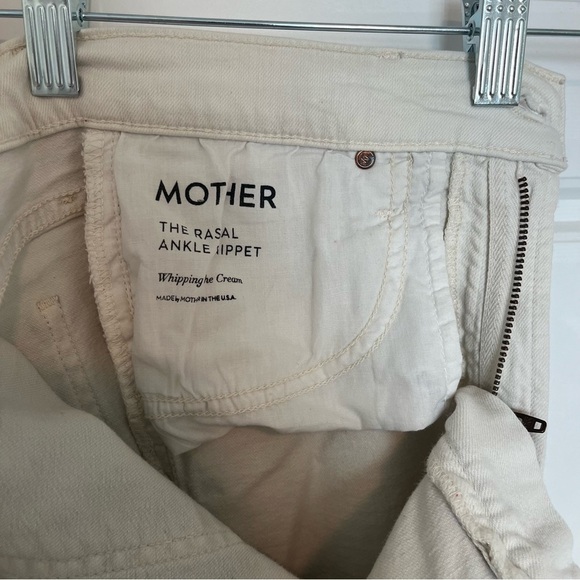 Mother Jeans Women's 26 White Denim The Rascal Ankle Snippet - Picture 7 of 10